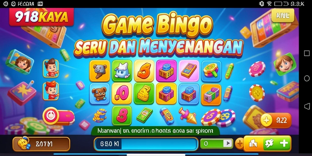 Tampilan screenshot gameplay Bingo yang penuh warna dan menarik.
