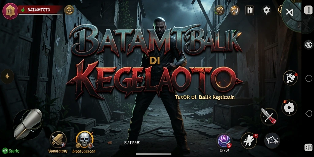 Screenshot gameplay BATAMTOTO menunjukkan suasana menyeramkan dan menegangkan.