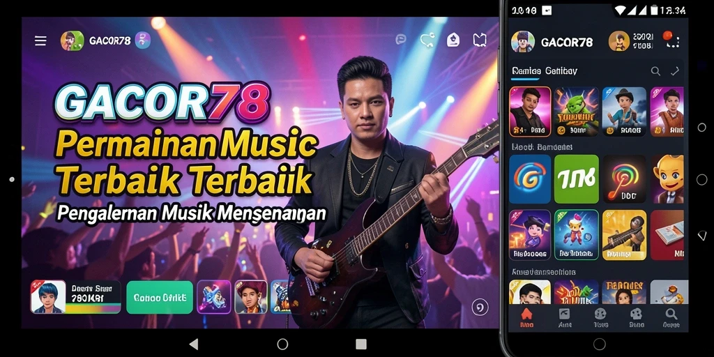 Tampilan menarik dari gameplay GACOR78 yang penuh musik.