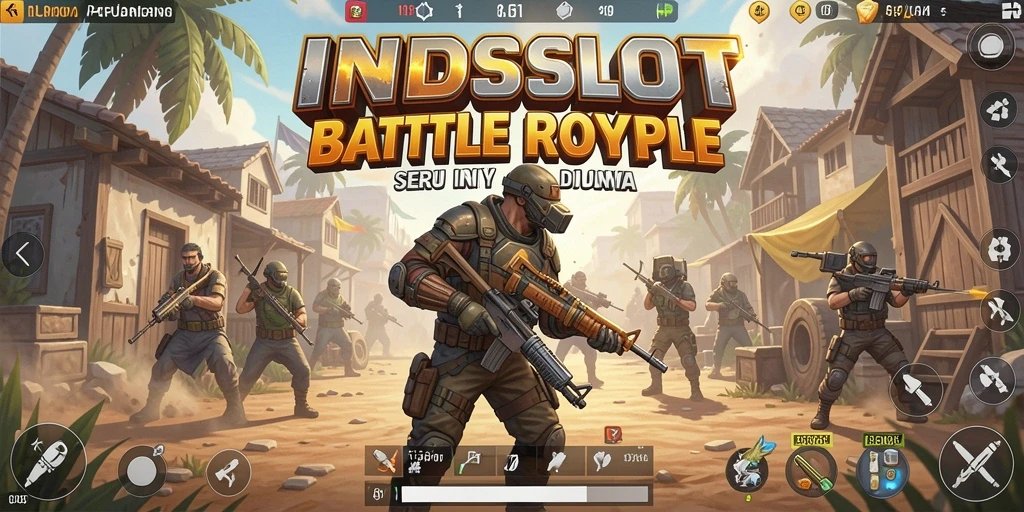 Gameplay seru dalam INDSLOT Battle Royale dengan aksi mendebarkan.