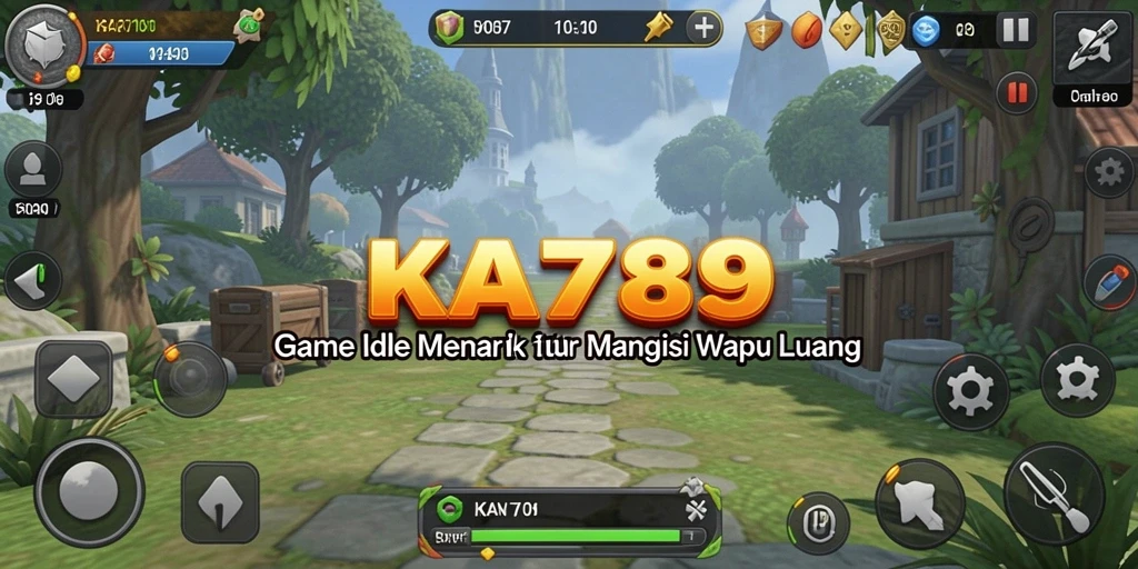 Screenshot KA789 menampilkan gameplay santai dalam membangun kerajaan idle.