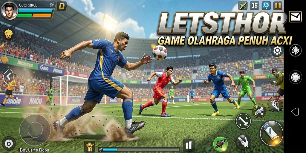 Tampilan gameplay LETSTHOR yang menarik dalam berbagai olahraga.
