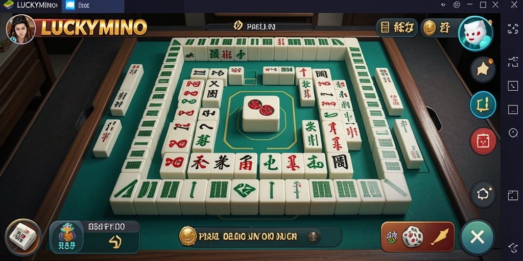 Tampilan gameplay Mahjong yang menarik di LUCKYMINO.