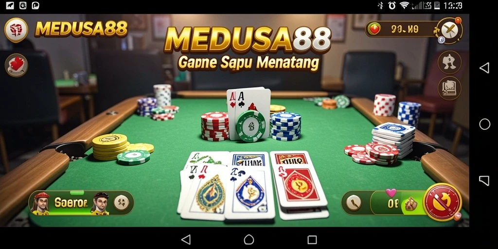 Screenshot gameplay MEDUSA88 yang menampilkan aksi seru Gaple.