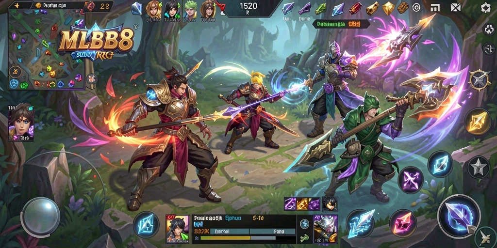 Tangkapan layar gameplay MLBB8 menampilkan aksi petualangan RPG yang mendebarkan.
