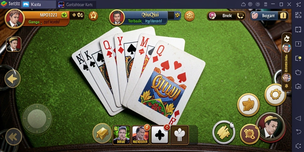 Tampilan gameplay QiuQiu yang seru dan mendebarkan.