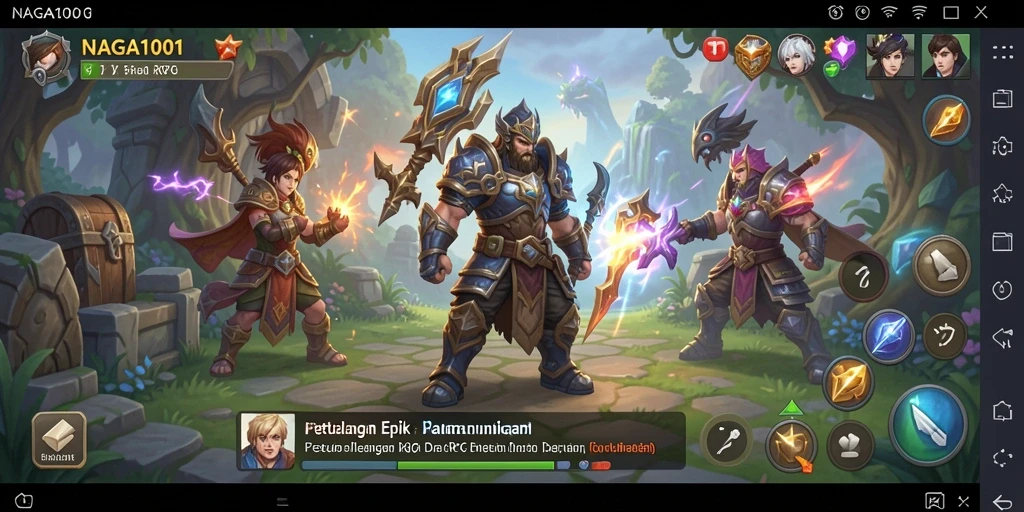 Screenshot gameplay NAGA1001 dengan pertempuran seru dan grafis mengagumkan.