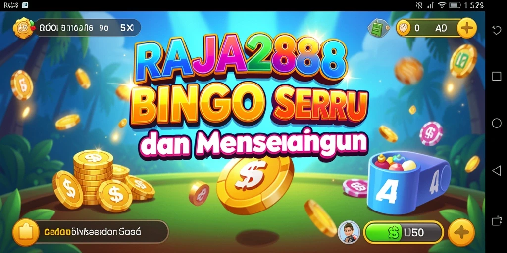 Tampilan gameplay seru di aplikasi RAJA288 Bingo.