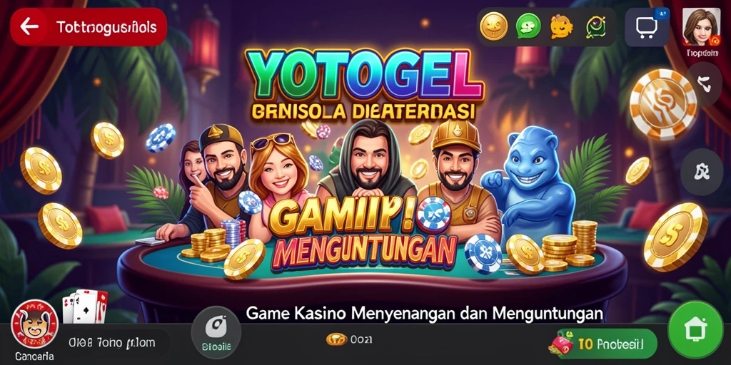 Screenshot YOTOGEL menampilkan gameplay seru di Kasino.